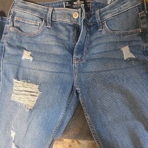 Hollister Blue Skinny Distressed Jeans